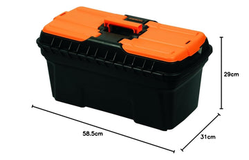 Taparia PTB22 Plastic Tool Box with Organizer (Multicolor)