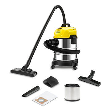 Karcher WD 1s Classic *KAP – Multi-Purpose Wet & Dry Vacuum Cleaner with Stainless Steel Container